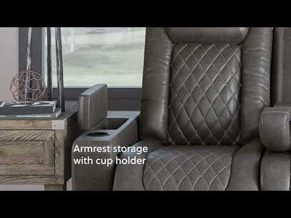 HyllMont Gray Power Recliner