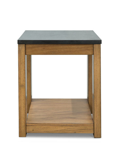 Quentina Light Brown and Black End Table