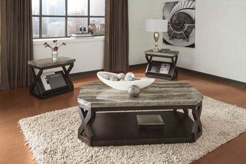 Radilyn Grayish Brown Coffee and End Tables