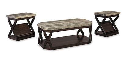Radilyn Grayish Brown Coffee and End Tables