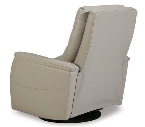 Riptyme Dove Gray Swivel Glider Recliner