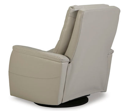Riptyme Dove Gray Swivel Glider Recliner