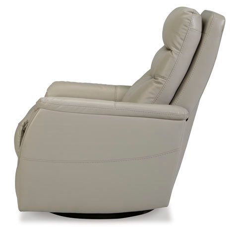 Riptyme Dove Gray Swivel Glider Recliner