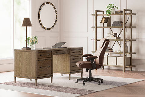 Roanhowe Brown Home Office Desk