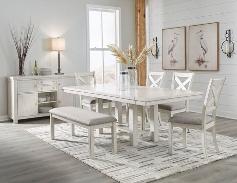 Robbinsdale 6pc Dining Height Dining Set with Bench