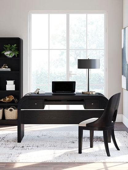 Rowanbeck Black Home Office Desk