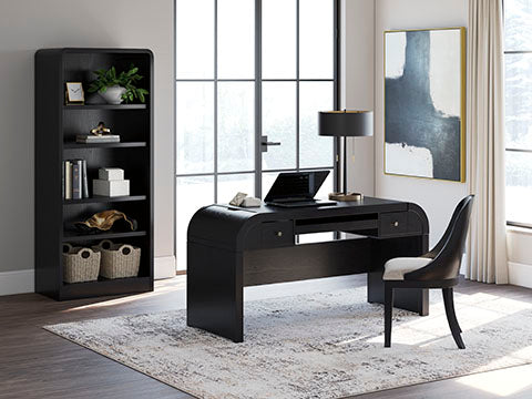 Rowanbeck Black Home Office Desk