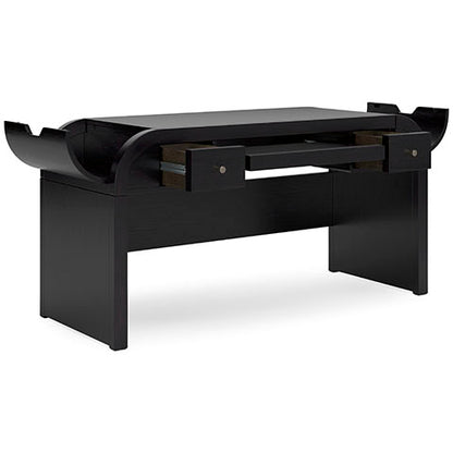 Rowanbeck Black Home Office Desk
