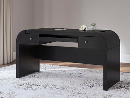 Rowanbeck Black Home Office Desk
