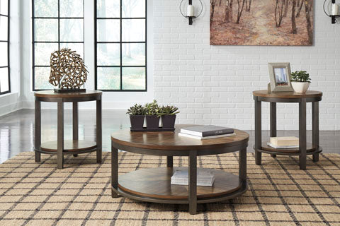 Roybeck Light Brown Coffee and End Tables