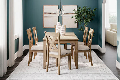 Sanbriar Light Brown 7-pc Dining Table and Chairs Set