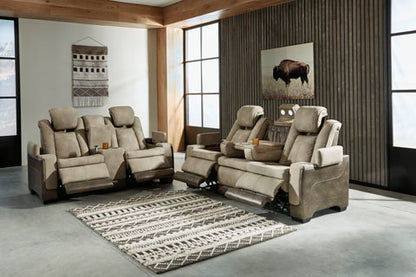 Next-Gen DuraPella Sand Power Reclining Sofa & Loveseat