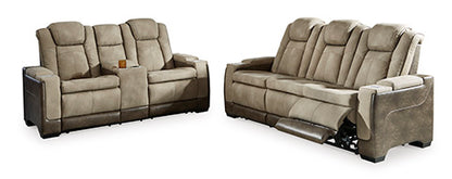 Next-Gen DuraPella Sand Power Reclining Sofa & Loveseat