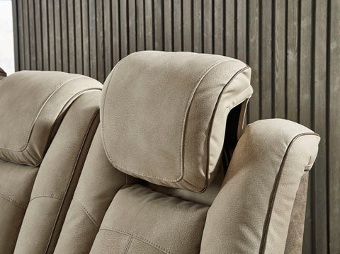 Next-Gen DuraPella Sand Power Reclining Loveseat with Console