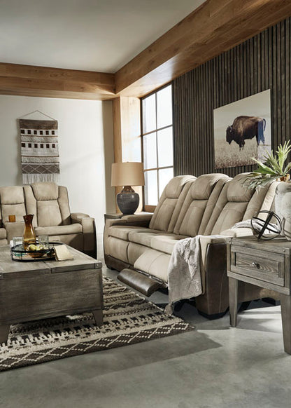 Next-Gen DuraPella Sand Power Reclining Sofa & Loveseat