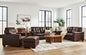 Santorine Dark Brown Leather Sofa and Loveseat Set