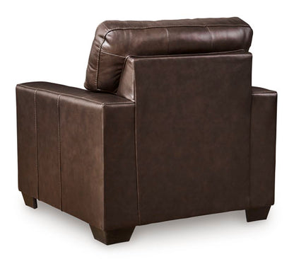 Santorine Dark Brown Leather Chair