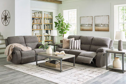 Scranto Brindle Reclining Sofa and Loveseat Set