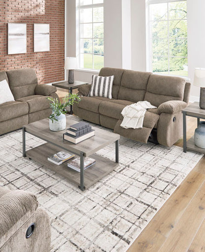Scranto Oak Reclining Sofa and Loveseat Set