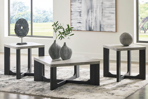 Sharstorm Two Tone Gray Coffee and End Tables