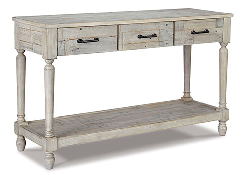 Shawnalore Whitewashed Sofa Console Table