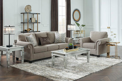 Shewsbury Pewter Sofa and Loveseat Set