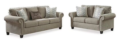Shewsbury Pewter Sofa and Loveseat Set