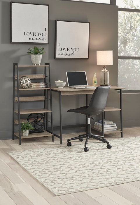 Soho Light Brown Home Office Desk and Shelf