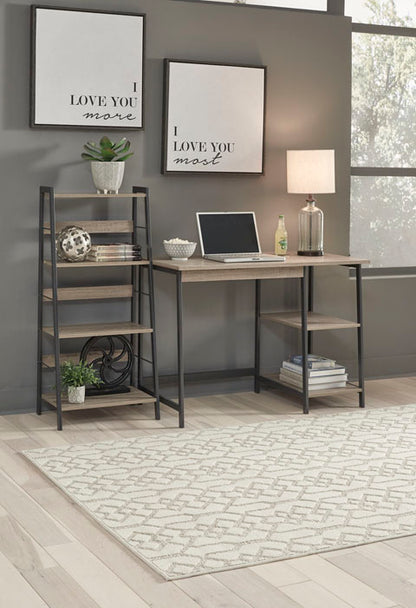 Soho Light Brown Home Office Desk and Shelf