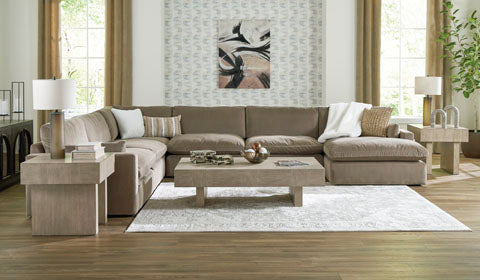 Sophie Cocoa 6-Piece Sectional with Chaise