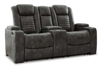 Soundcheck Storm Power Reclining Loveseat with Console