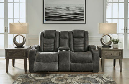 Soundcheck Storm Power Reclining Loveseat with Console