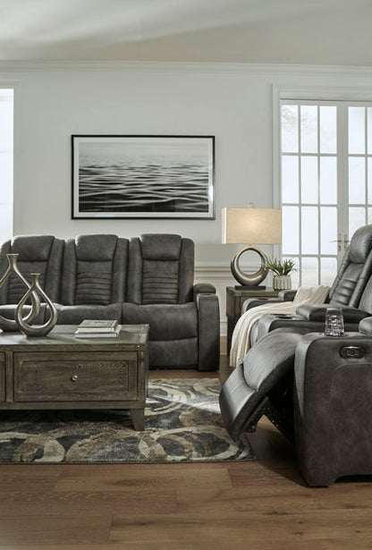 Soundcheck Storm Power Reclining Sofa and Loveseat Set