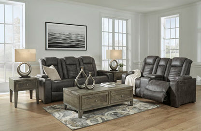 Soundcheck Storm Power Reclining Sofa and Loveseat Set