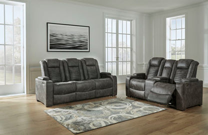 Soundcheck Storm Power Reclining Sofa and Loveseat Set