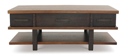 Stanah Two-Tone Coffee Table with Lift Top