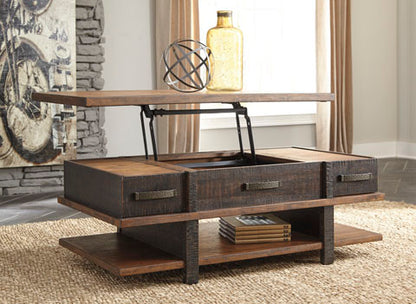 Stanah Two-Tone Coffee Table with Lift Top