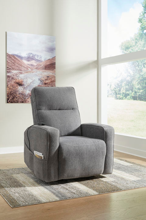 Starganza Gray Nuvella Power Lift Recliner