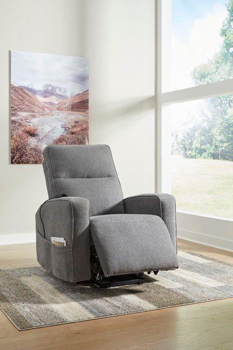 Starganza Gray Nuvella Power Lift Recliner