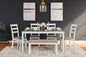 Stonehollow White 6-pc Dining Table and Chairs with Bench Set