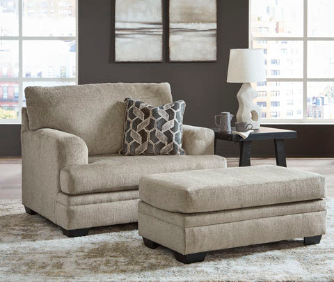 Stonemeade Taupe Ottoman