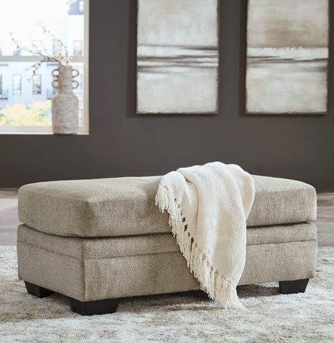 Stonemeade Taupe Ottoman