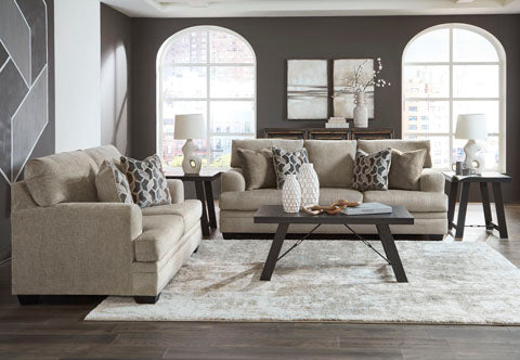 Stonemeade Taupe Sofa and Loveseat Set