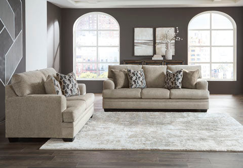 Stonemeade Taupe Sofa and Loveseat Set