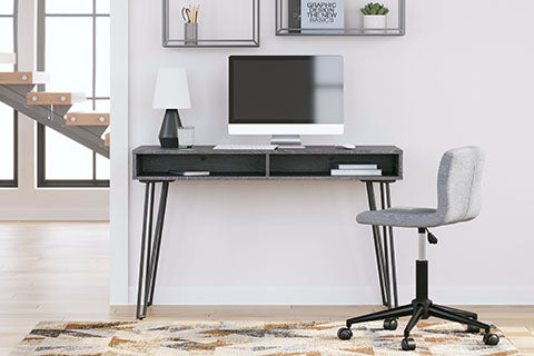 Strumford Charcoal Home Office Desk