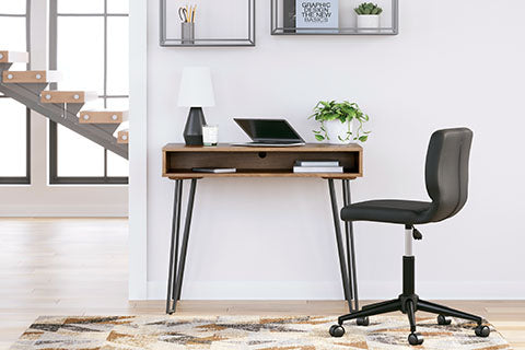 Strumford Brown Small Home Office Desk