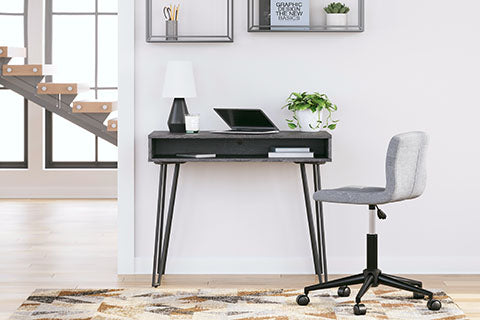 Strumford Charcoal Small Home Office Desk