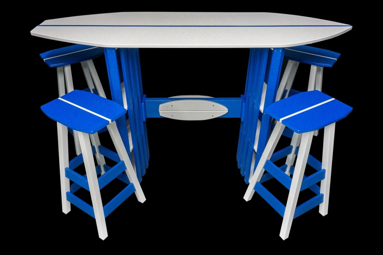 Surfboard Table 5pc Set by Phoenix Outdoors