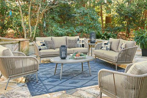 Swiss Valley 6pc Nuvella Outdoor Patio Set