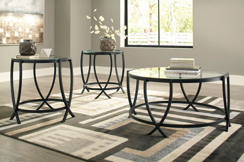 Tarrin Black Coffee and End Tables